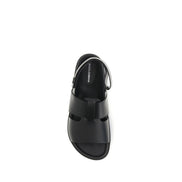 Dolce & Gabbana Sandali bassi in pelle di vitello neri Bos Taurus