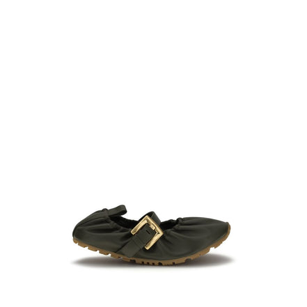 Balmain Bicolor Lamb Ballet Flats