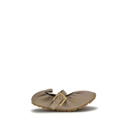 Ballerine Balmain beige in pelle di vitello Bos Taurus