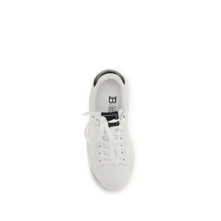Balmain Black Calf Leather Low Top Sneakers