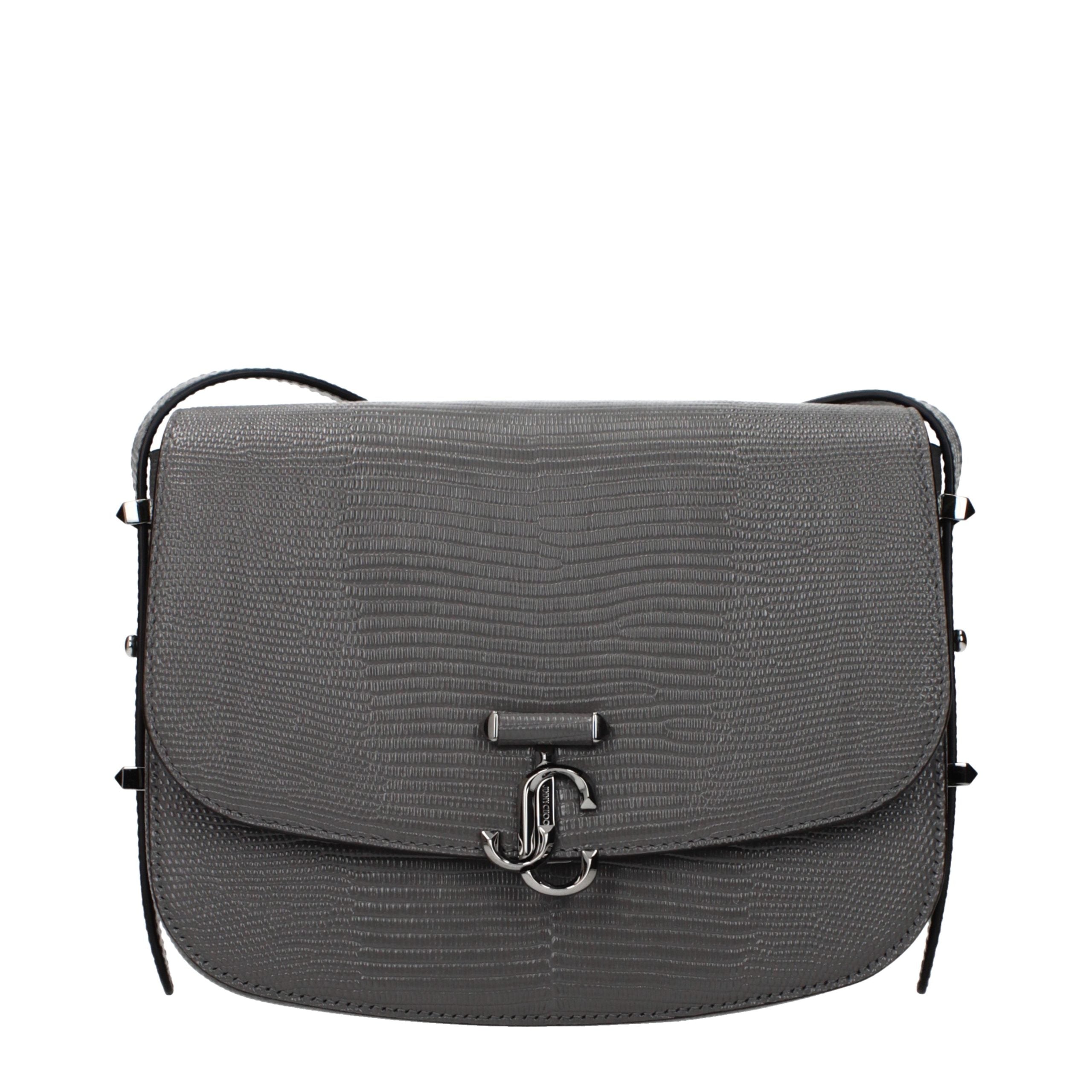Jimmy Choo Grey Leather Crossbody Bag