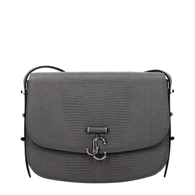Jimmy Choo Grey Leather Crossbody Bag