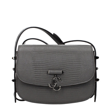 Jimmy Choo Grey Leather Shoulder Bag