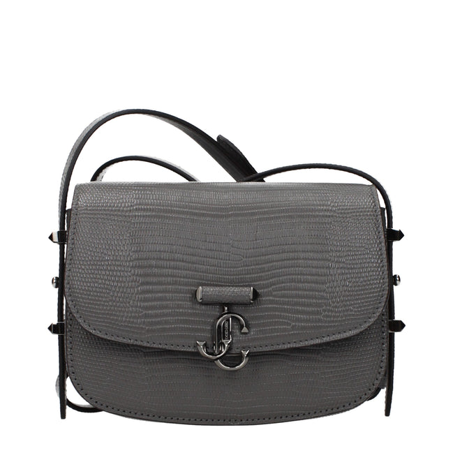 Jimmy Choo Grey Leather Shoulder Bag