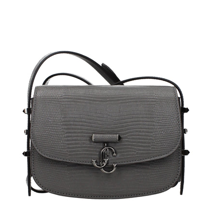Jimmy Choo Grey Leather Shoulder Bag