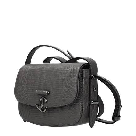 Jimmy Choo Grey Leather Shoulder Bag