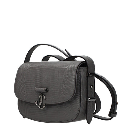 Jimmy Choo Grey Leather Shoulder Bag