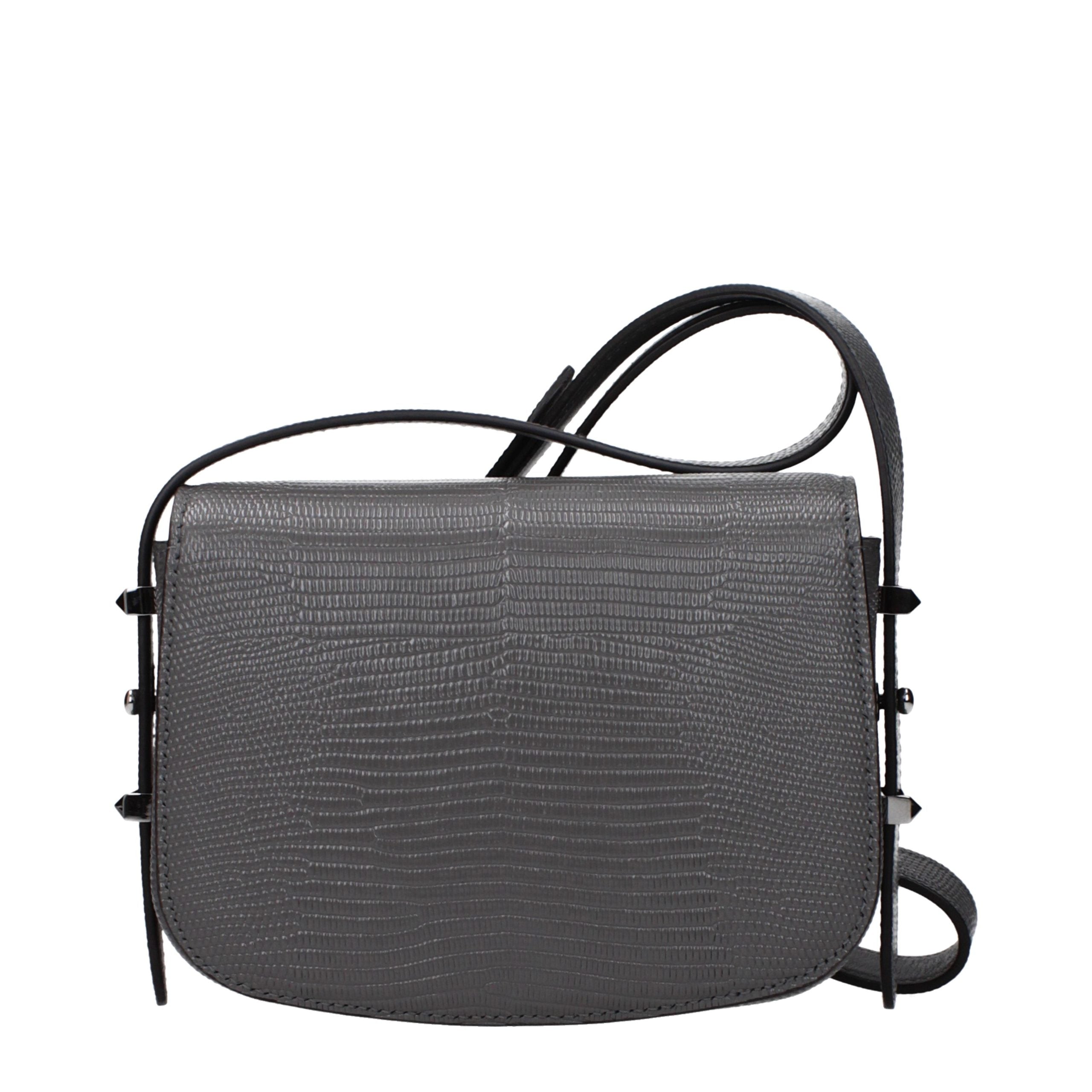 Jimmy Choo Grey Leather Shoulder Bag
