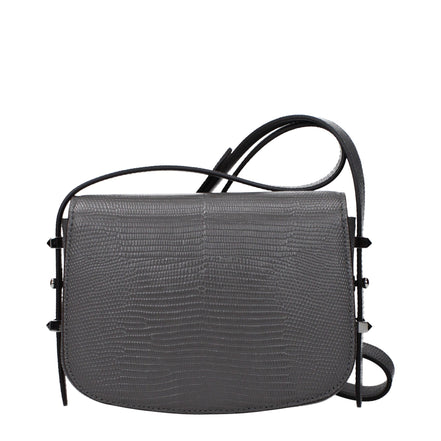Jimmy Choo Grey Leather Shoulder Bag