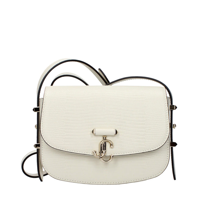 Jimmy Choo White Leather Shoulder Bag