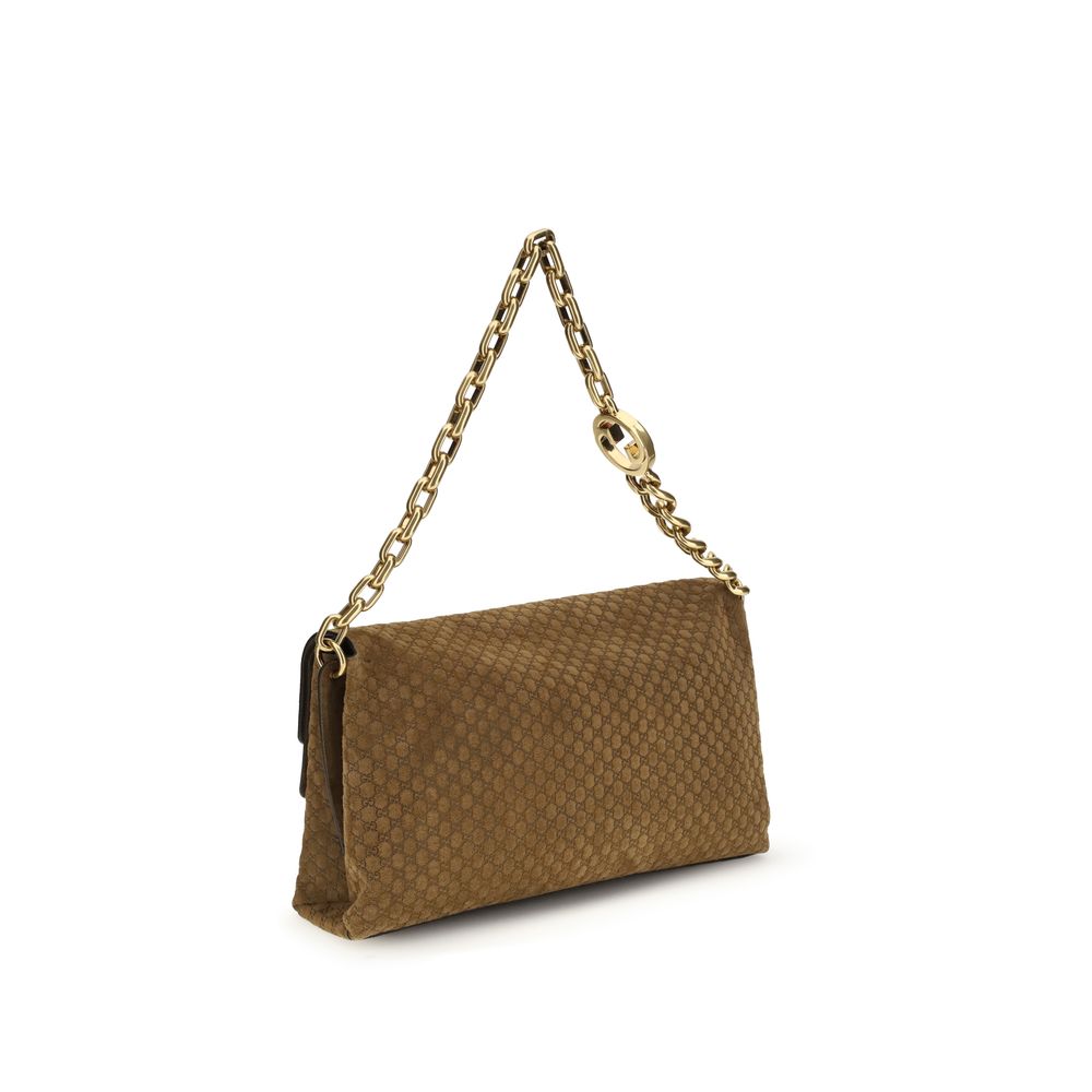 Gucci Brown Suede Handbag