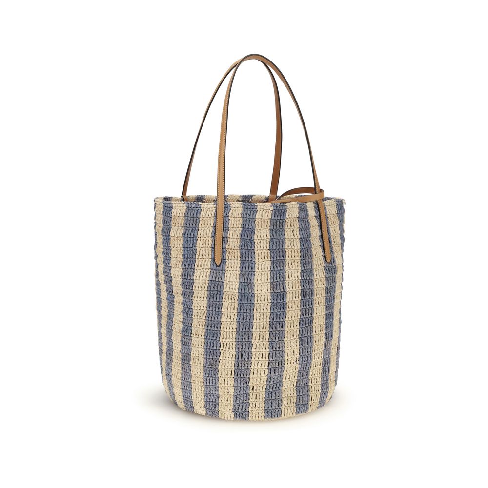 Borsa a secchiello Valentino Garavani in rafia multicolor