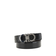 Ferragamo Black Calf Leather Belt