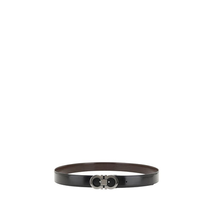 Ferragamo Black Calf Leather Belt