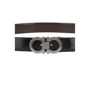 Ferragamo Black Calf Leather Belt