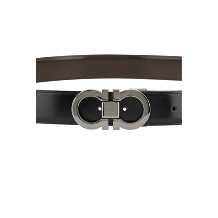 Ferragamo Black Calf Leather Belt