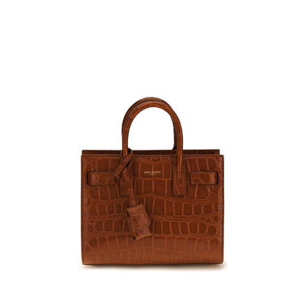 Saint Laurent Brown Calf Leather Handbag