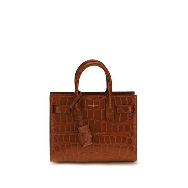 Saint Laurent Brown Calf Leather Handbag