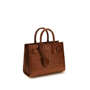 Saint Laurent Brown Calf Leather Handbag