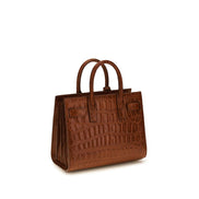 Saint Laurent Brown Calf Leather Handbag