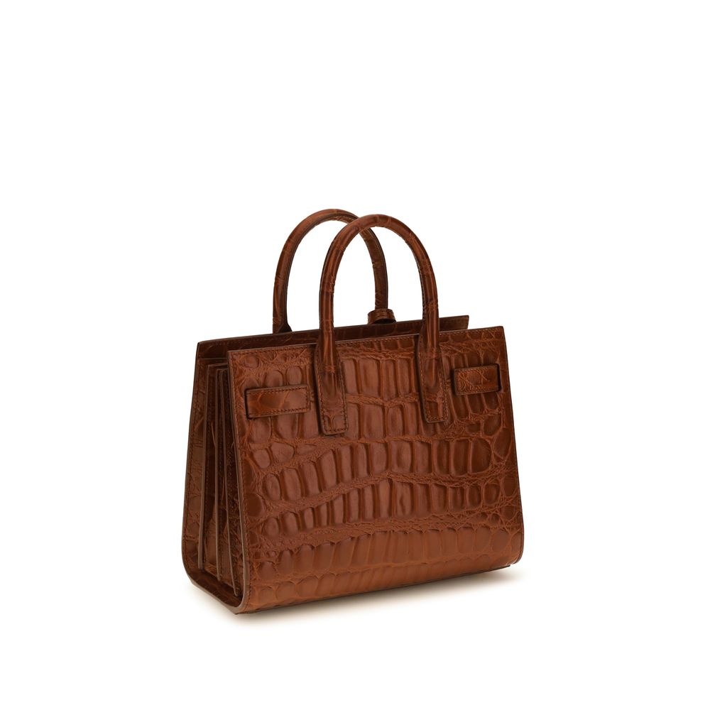 Saint Laurent Brown Calf Leather Handbag