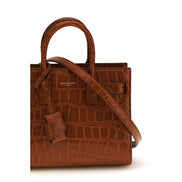 Saint Laurent Brown Calf Leather Handbag