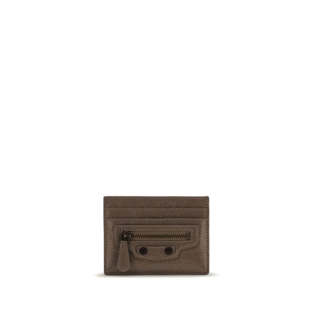 Portefeuille Balenciaga marron en cuir d'agneau Ovis Aries Aries