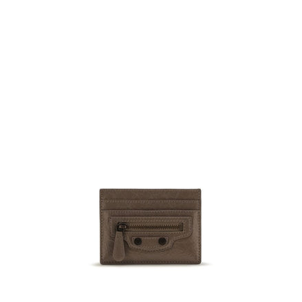 Portefeuille Balenciaga marron en cuir d'agneau Ovis Aries Aries