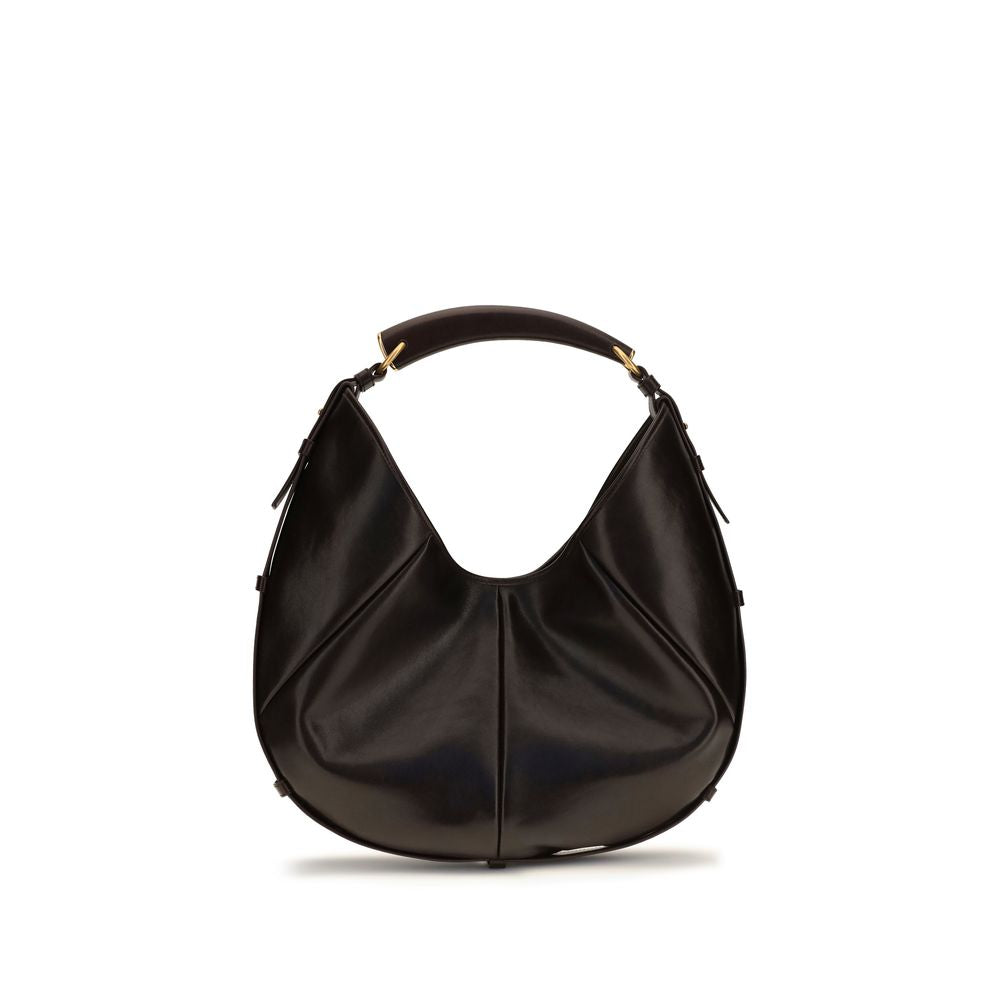 Saint Laurent Brown Calf Leather Shoulder Bag - Women