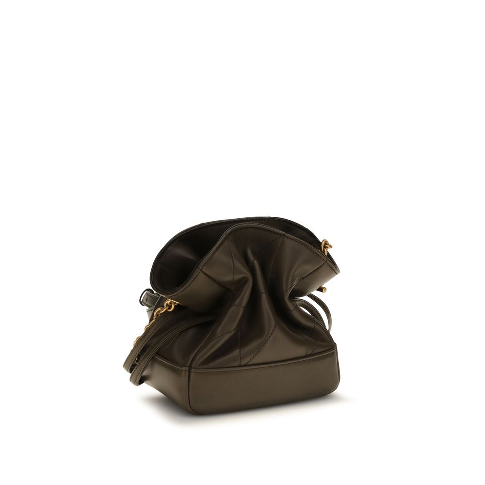 Pochette Saint Laurent bicolore en agneau Ovis Aries Aries