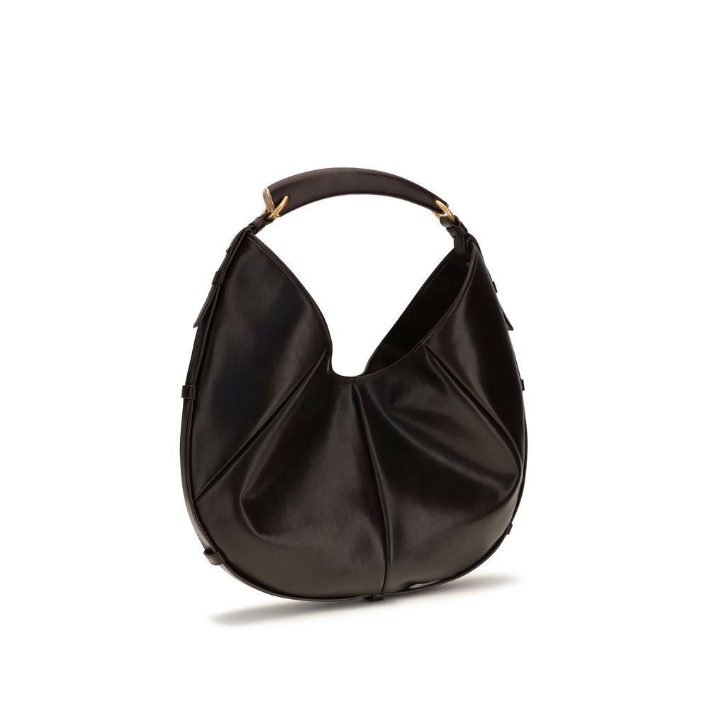 Saint Laurent Brown Calf Leather Shoulder Bag - Women