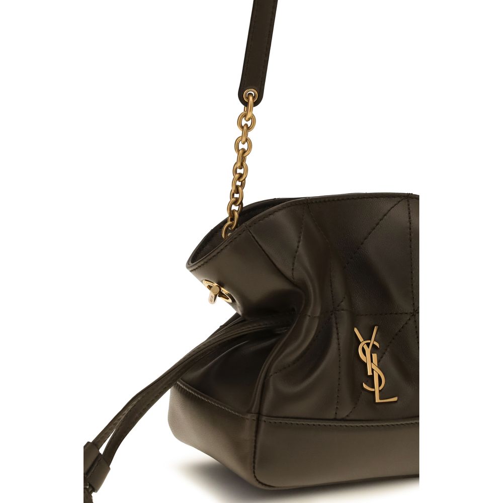 Pochette Saint Laurent bicolore en agneau Ovis Aries Aries
