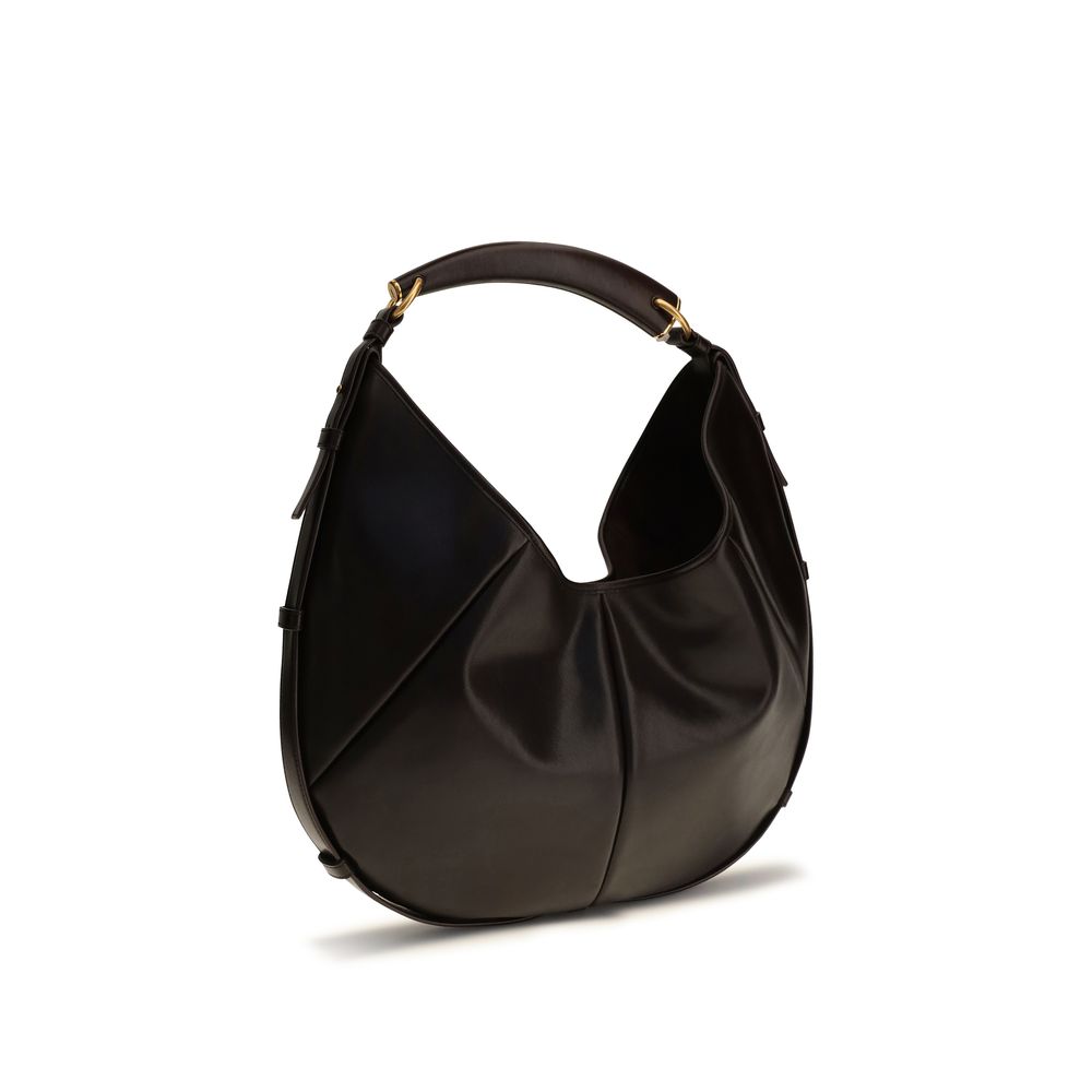 Saint Laurent Brown Calf Leather Shoulder Bag - Women