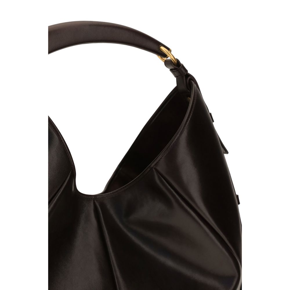 Saint Laurent Brown Calf Leather Shoulder Bag - Women