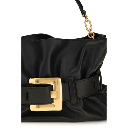 Sac à bandoulière Balmain en cuir de veau noir Bos Taurus