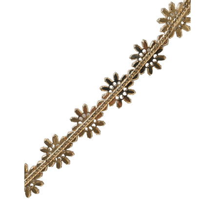 Dolce & Gabbana Green Leather Daisy Crystal Embellished Waist Belt