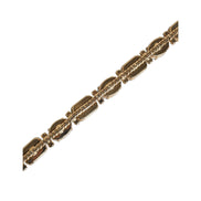 Dolce & Gabbana Blue Leather Crystal Chain Embellished Belt