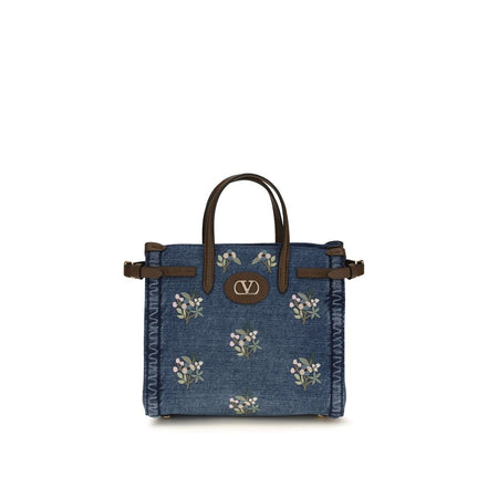 Valentino Garavani Blue Cotton Handbag