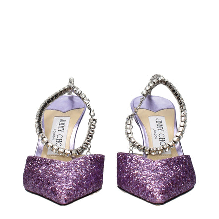 Jimmy Choo Purple Plastic Stiletto Heel Sandals