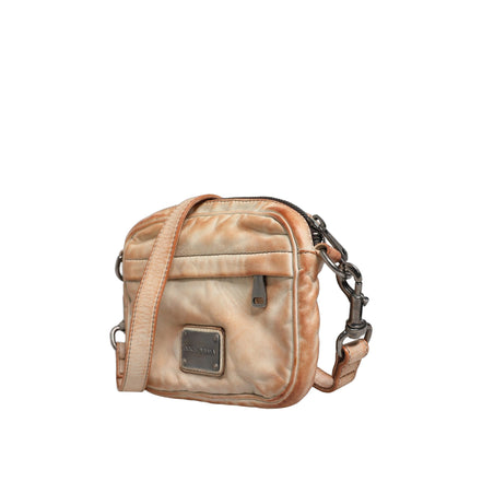 Dolce & Gabbana Beige Vintage Leather Logo Shoulder Bag