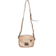 Dolce & Gabbana Beige Vintage Leather Logo Shoulder Bag
