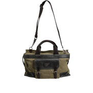 Dolce & Gabbana Military Green Two Tone Tote Duffel Shoulder Bag