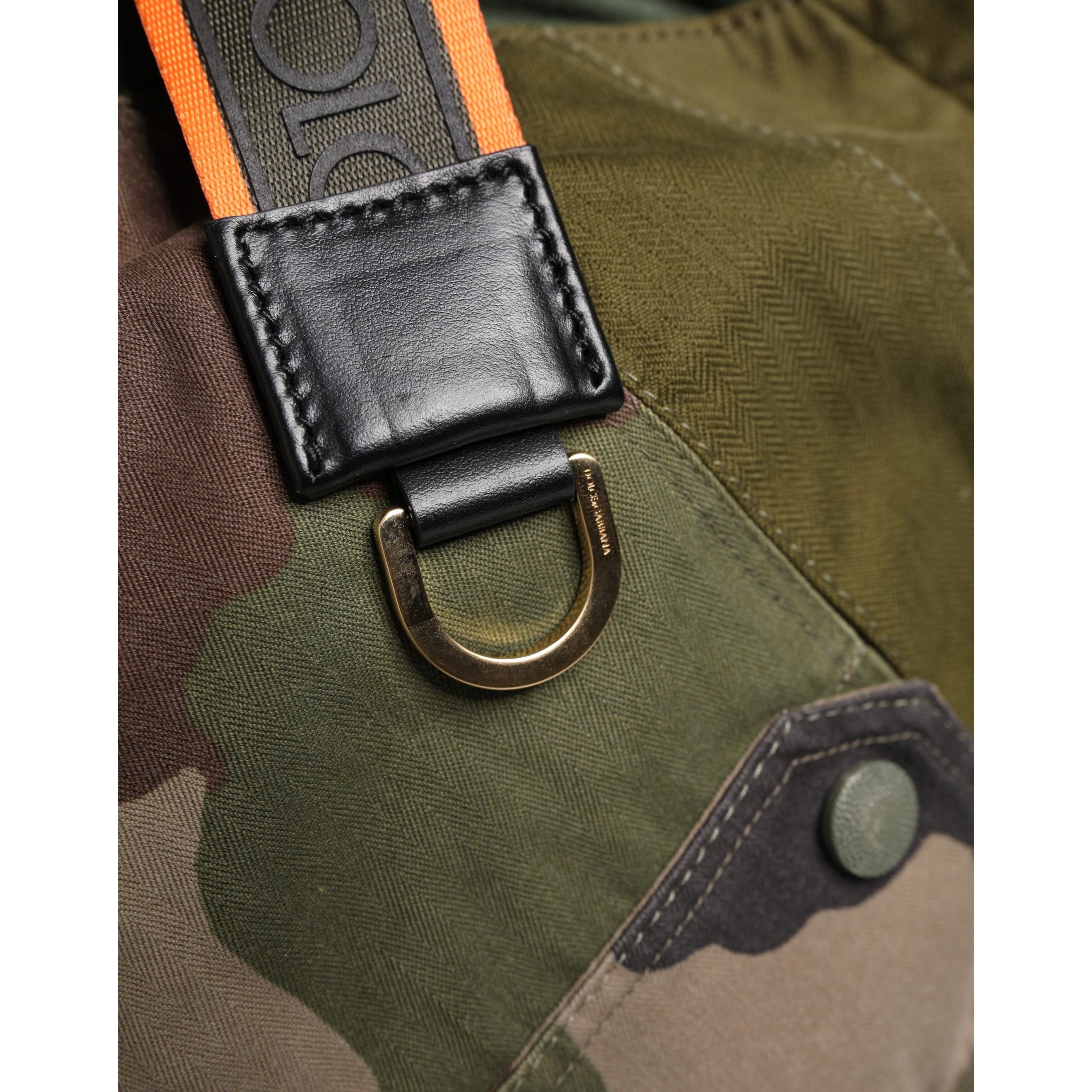 Dolce & Gabbana Military Green Patchwork Backpack