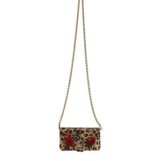 Dolce & Gabbana Flip Cover Brown Leopard Crystal iPhone X - XS Case