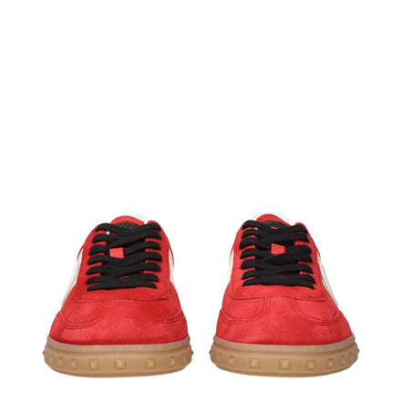 Valentino Garavani Red Leather Low Top Sneakers