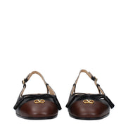 Valentino Garavani Black Leather Ballet Flats