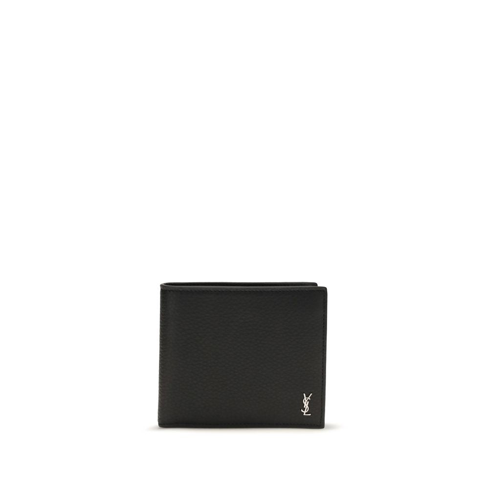 Saint Laurent Black Calf Leather Wallet