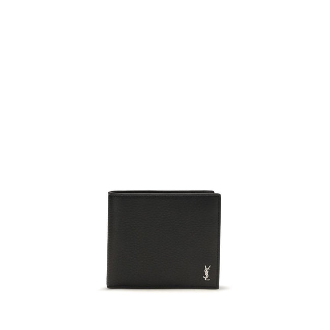 Saint Laurent Black Calf Leather Wallet