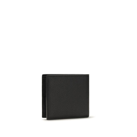 Portefeuille Saint Laurent en Cuir de Veau Noir Bos Taurus