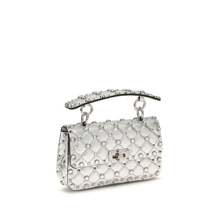 Valentino Garavani Silver Leather Handbag